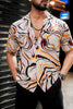 ROYAL TAIL Men's Printed Rayon Cuban Collar Casual Shirt Multicolor
