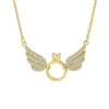 Salty Angel Wings Necklace - Gold