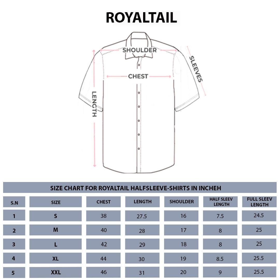 ROYAL TAIL Men's Stripe Print Rayon Cuban Collar Casual Shirt Multicolor