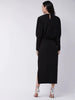 PANNKH Black Leg 'O' Mutton Fitted Dress