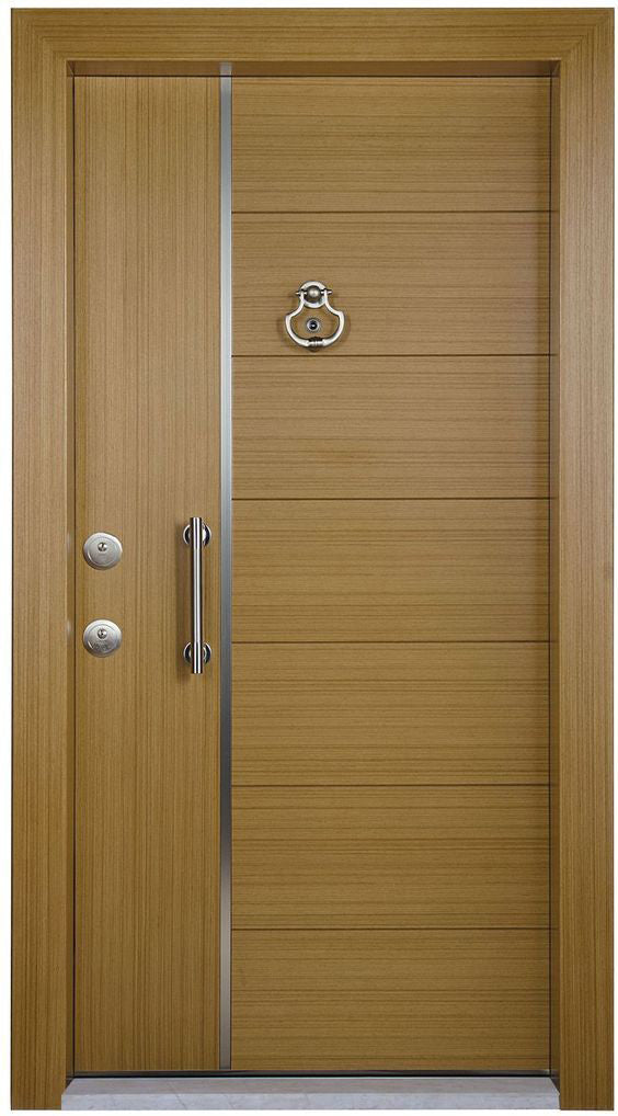 KD158 Laminate Mica Groove Decorative Door [Pinewood]