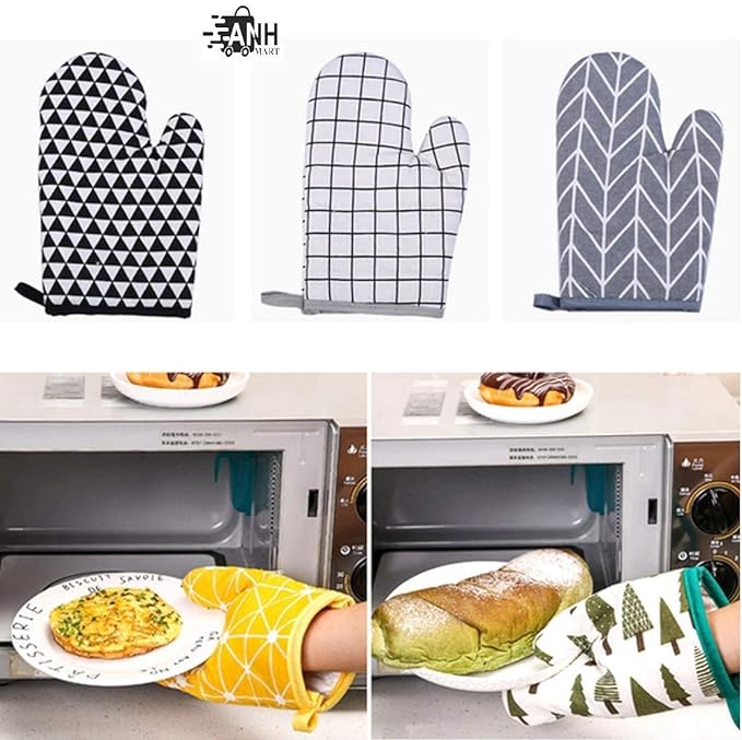 Microwave Hand Gloves Mitts for Kitchen Cooking and Baking