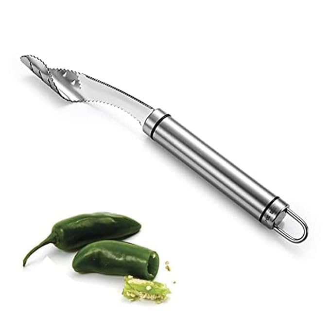 Stainless Steel Chili Corer Seed Remover Tool Deseeder Chili Corer Remover for kitchen