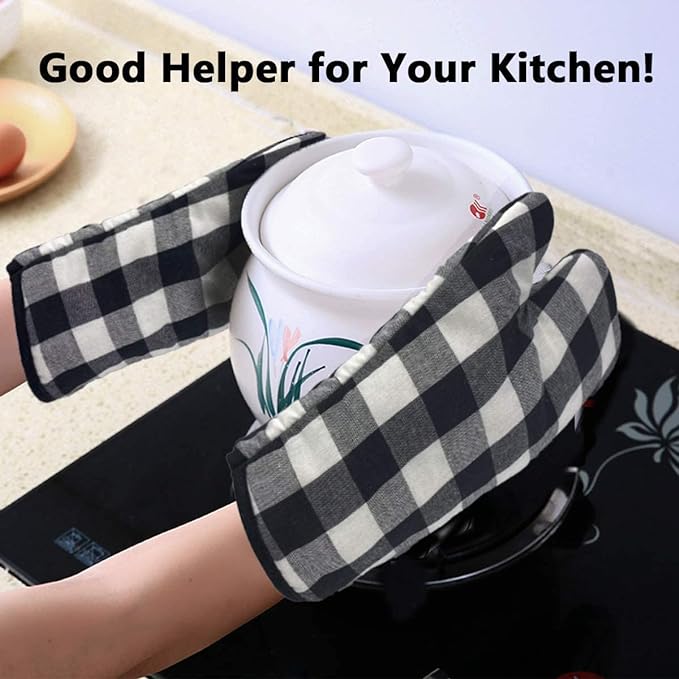 Microwave Hand Gloves Mitts for Kitchen Cooking and Baking