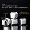 Whiskey Stones Reusable Ice Cubes Stainless Steel Whiskey Chilling Stones ( 8 Cube )