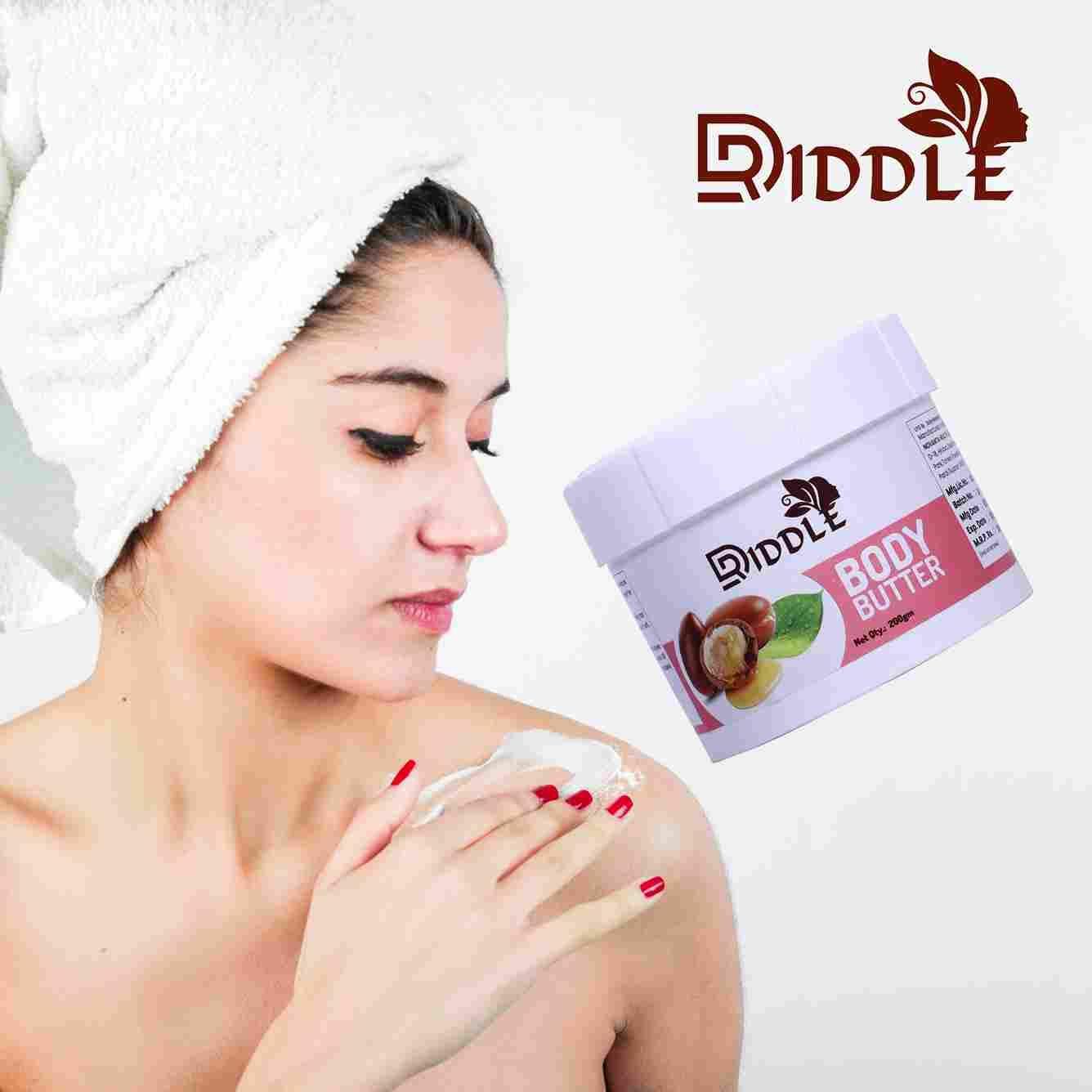 Driddle Almond Shea Butter Face & Body Massage Cream Boosts Skin Moisture|Brightens Skin  200 Gm