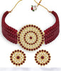 Gold-plated Maroon Jewel Set�