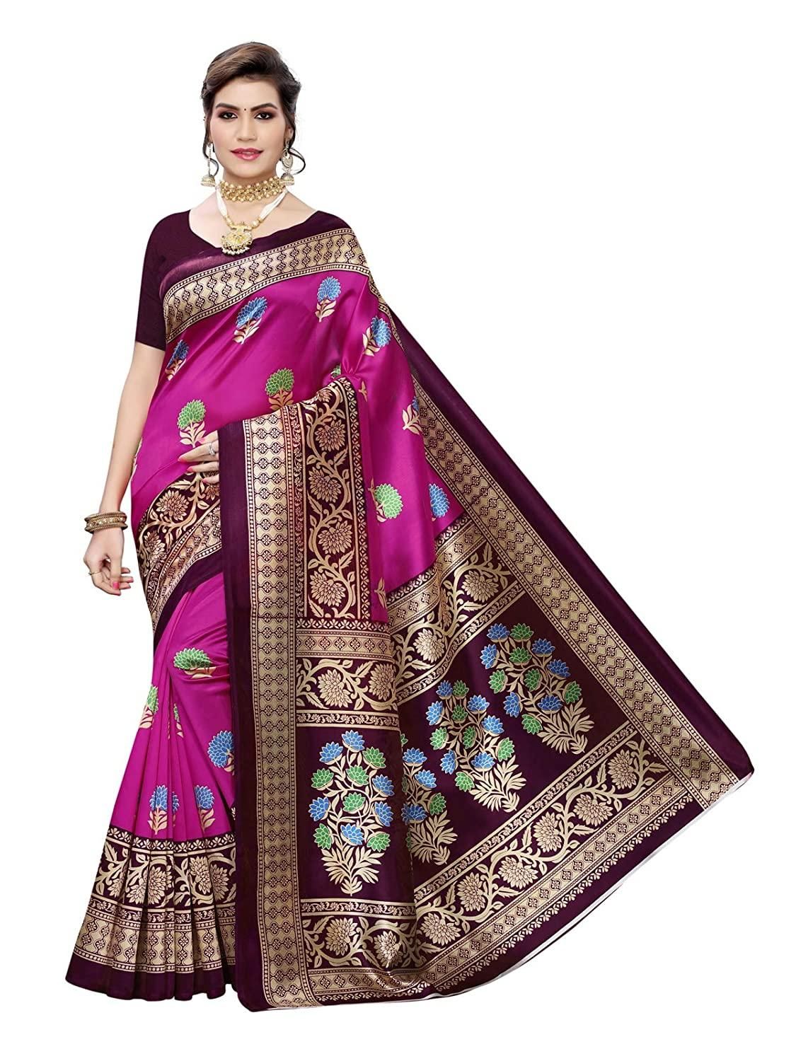 Gorgeous Printed Art Silk Saree