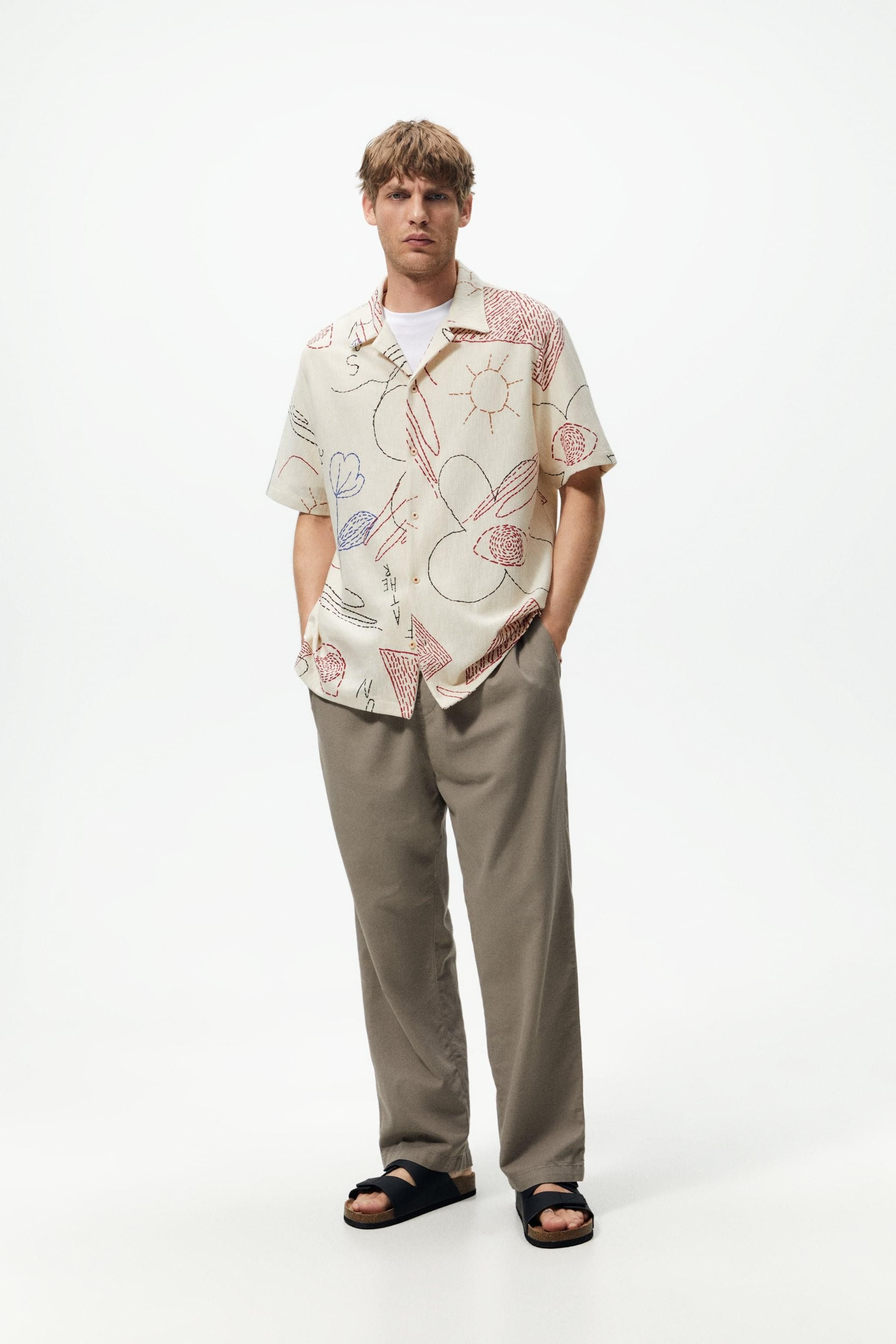 Men's Printed Cotton Half Shirts