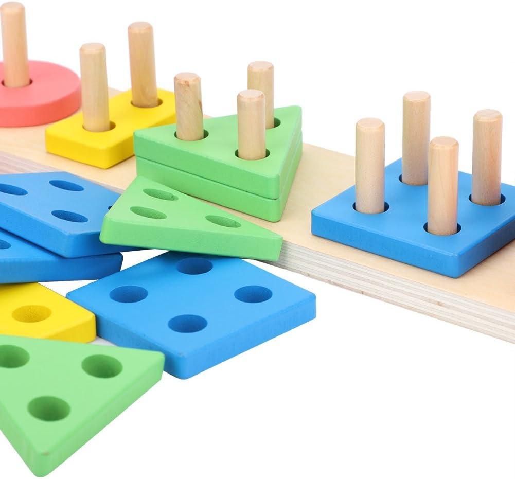 Geometric Shape Matching 5 Column Blocks Learning Toys