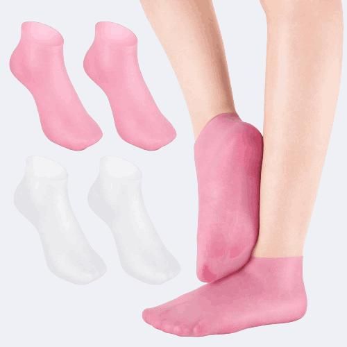Silicone Moisturizing Socks Anti Slip Aloe Socks for Dry Cracked Feet Women