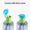 Portable Bottle Cap with Anti-Spill Straw Cover and Universal Conversion Head for Mineral Water and Beverages