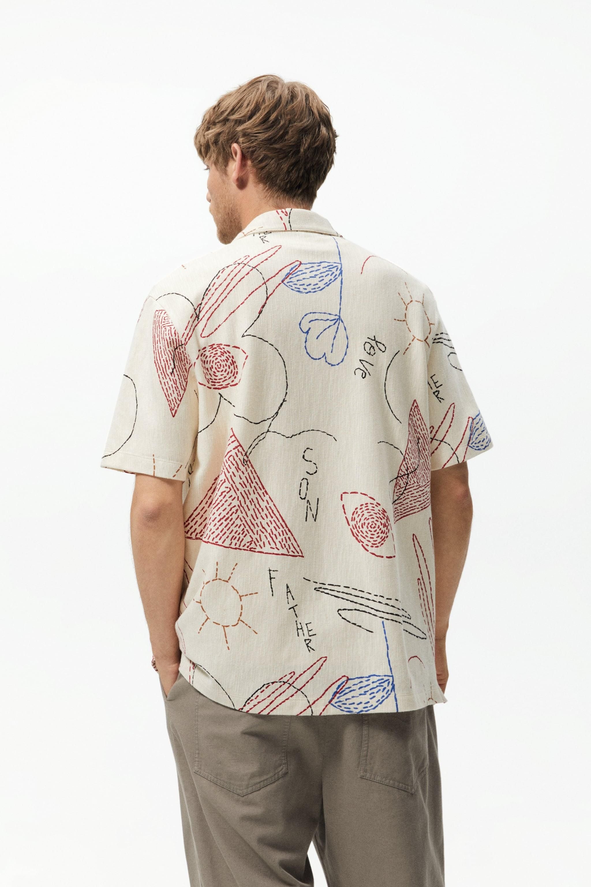 Men's Printed Cotton Half Shirts